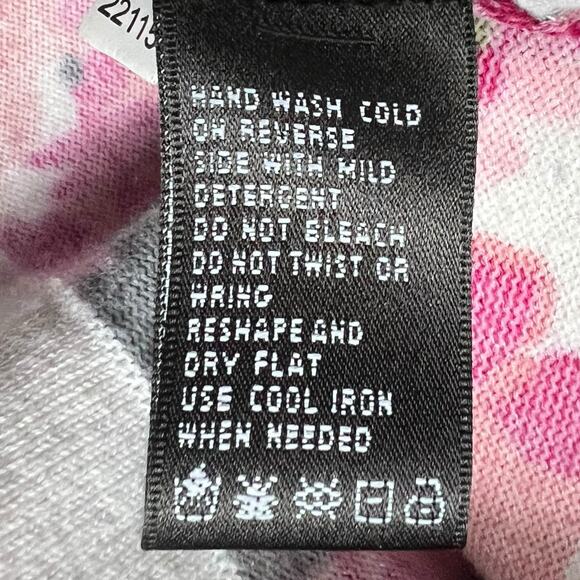 August Silk Heritage Floral Cardigan Black Pink Rose Sweater Knit Button Up - Picture 6 of 7